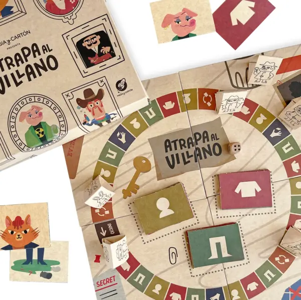 Atrapa al Villano – Juego de Mesa Educativo para Niños 🕵️‍♂️