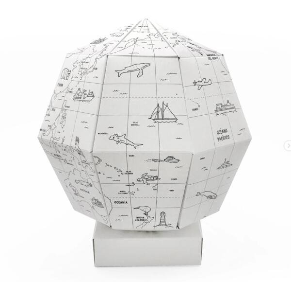 Globo Terráqueo de Cartón – Herramienta Educativa para Niños 🌍
