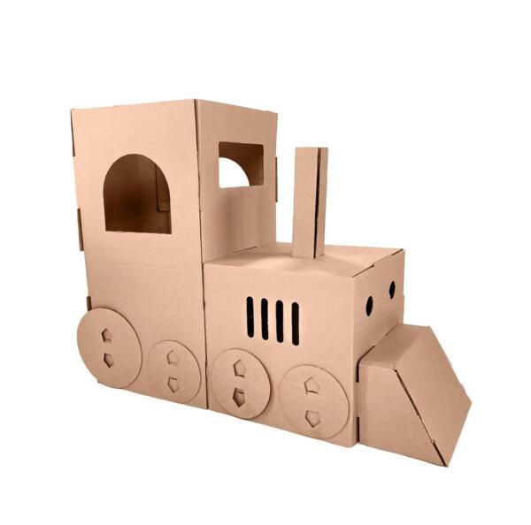 Locomotora de Cartón para Niños – Juguete Creativo y Ecológico 🚂