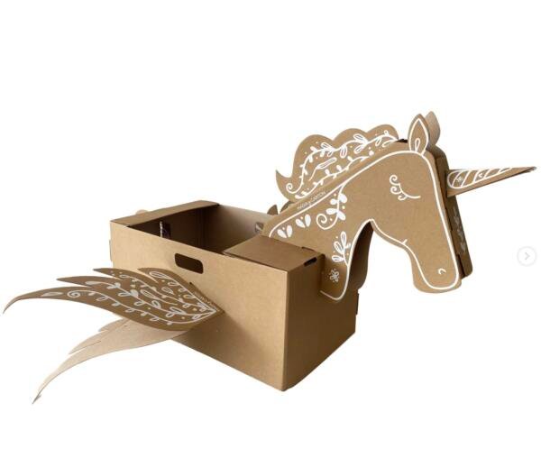 Unicornio de Cartón para Niños – Juguete Creativo y Divertido 🦄